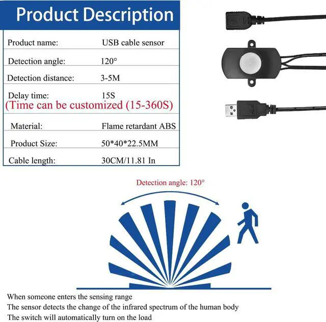 Alt view image 3 of 5 - Kiven USB Desk Fan With Motion Sensor, 5.7INCH Mini Fan,360°Adjustable Desktop Table Cooling Fan in Single Button, Rotation Strong Wind, Quiet Personal Mini Fan for Home Desktop Office TravelBlack