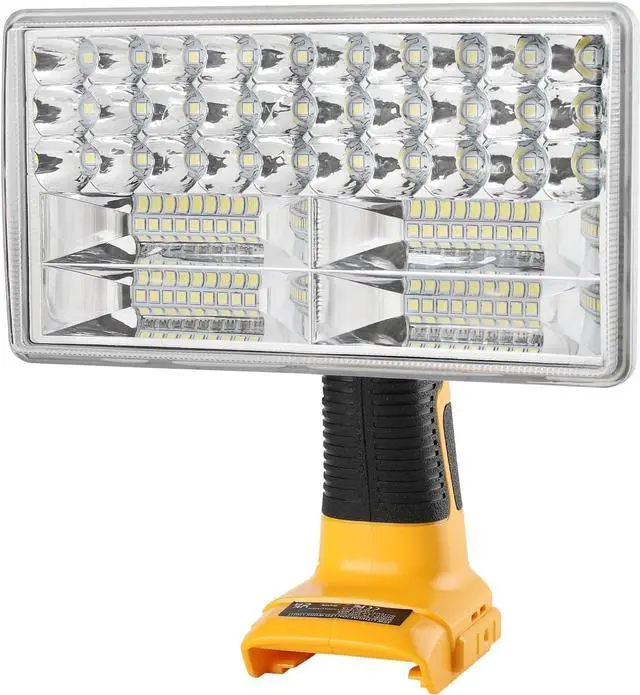 Main image of LED Work Light for Dewalt 20V Battery, Hiesuan 30W 3300LM Jobsite Light Flashlight Spotlight with 110 Degree Pivoting Head Zinc Alloy, 5V 2.1A USB Port