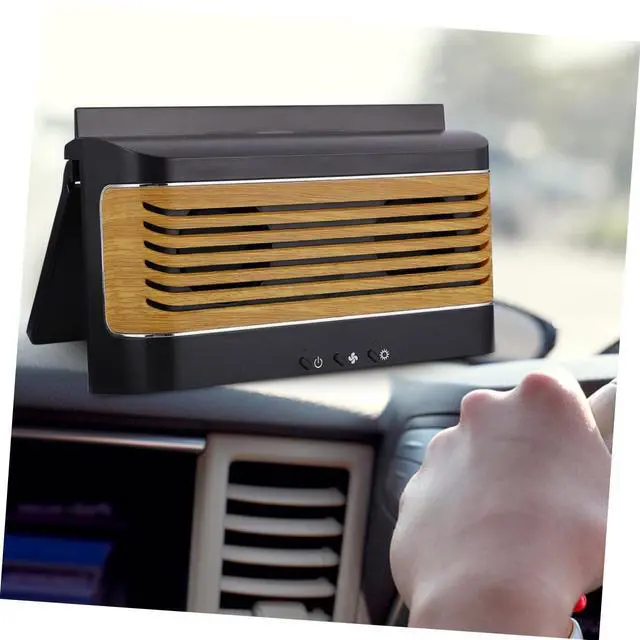 Alt view image 7 of 7 - GLEAVI 1pc Solar Car Exhaust Fan USB Charging Compact Cooling for Vehicles Modes Efficient Airflow Low Noise Black