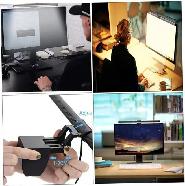 Alt view image 3 of 7 - 1set USB Monitor Lamp Eye-Caring Led Light Dimmable Screen Light Bar for Home and Office Use Long USB Cable for Easy Setup Portable Design