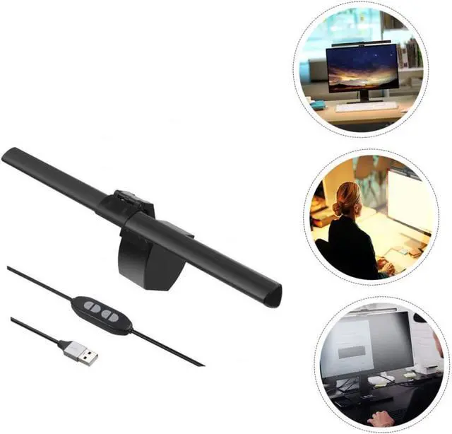 Alt view image 7 of 7 - 1set USB Monitor Lamp Eye-Caring Led Light Dimmable Screen Light Bar for Home and Office Use Long USB Cable for Easy Setup Portable Design