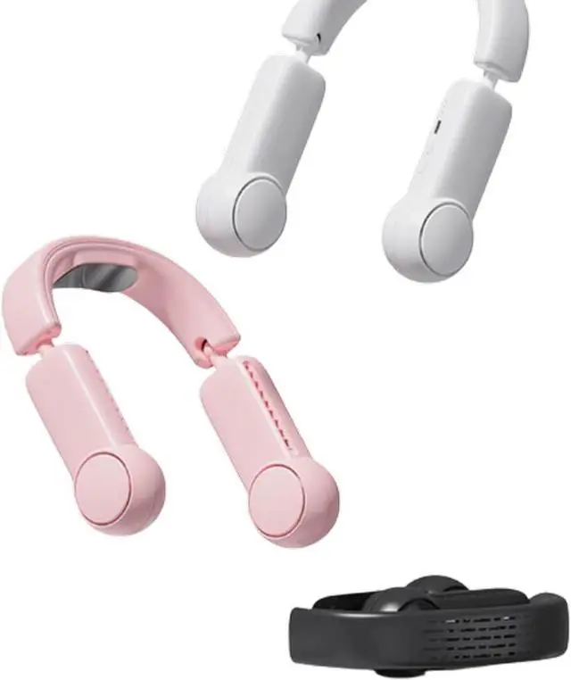 Main image of Hands-Free USB Neck Cooling Fan Mini Wireless Circulator for Ourdoor Work (Black)