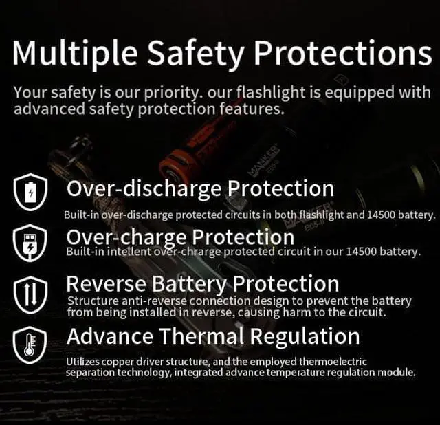 Alt view image 4 of 7 - Manker E05 II High Density 800 Lumens High Output EDC Flashlight White LED Emitters, Eeay to Carry, for Camping, Hiking (Titanium - Bead Blasted 4000K Cool White)