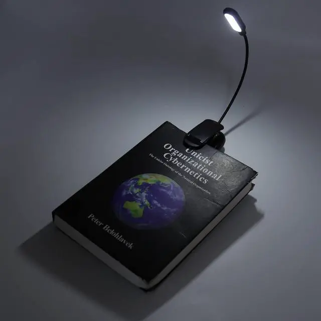 Alt view image 7 of 7 - LED Reading Clip On Light Eye 5LEDs 360° Gooseneck Flexible 3 Color USB Rechargeable Top Button Control for Studying University Dormitory Office Bedroom