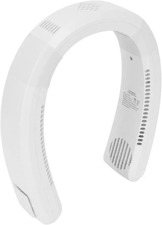 Alt view image 4 of 7 - USB Charging Neck Fan, Wearable and Portable, 80 Holes High Poly Wind, 4000 5500rpm, Lightweight Fan for Household and Outdoor Use (White)