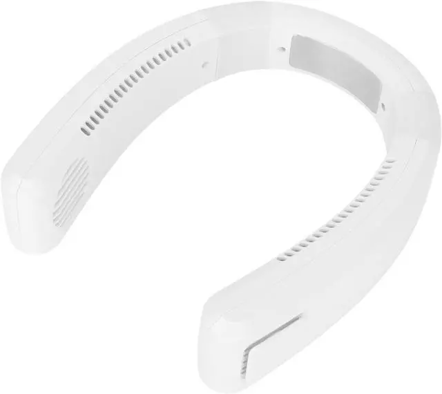 Alt view image 6 of 7 - USB Charging Neck Fan, Wearable and Portable, 80 Holes High Poly Wind, 4000 5500rpm, Lightweight Fan for Household and Outdoor Use (White)