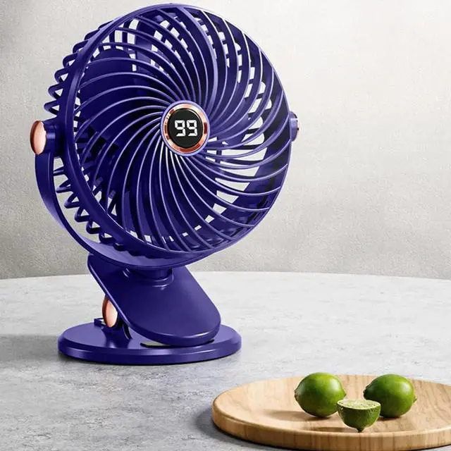 Alt view image 2 of 7 - USB Fans USB Small Fan, Portable Portable Desktop Mute, Clip-on Fan, Suitable for Student Dormitory Office Car (Color : Blue, Size : 11x11x15.8cm)