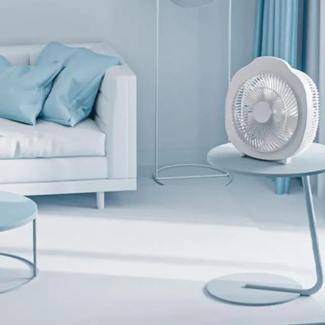 Alt view image 3 of 7 - USB Fans Small Electric Fan, Silent Big Wind Turning Page Fan, Home Bed Student Dormitory Office Desk Fan 3m Extension Cord (Color : White, Size : 22 * 24 * 11cm)