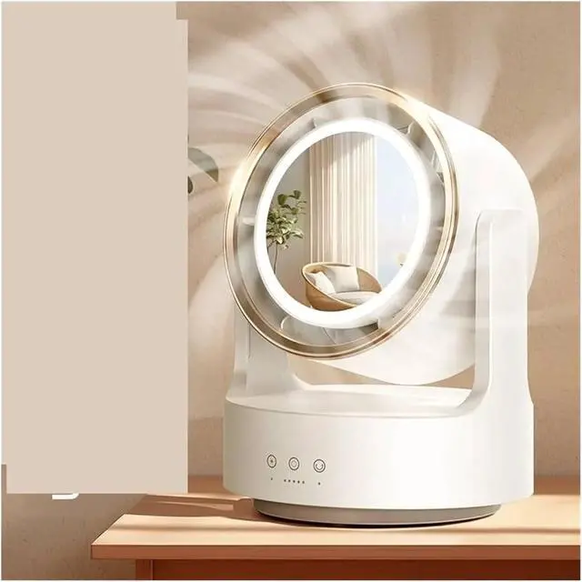 Alt view image 2 of 6 - New Desktop Fan Charging USB Live Streaming Lighting With Shaking Head Dormitory, Home Desktop(2400)