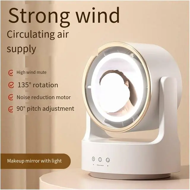 Alt view image 4 of 6 - New Desktop Fan Charging USB Live Streaming Lighting With Shaking Head Dormitory, Home Desktop(2400)