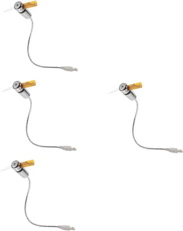 Main image of Tofficu 4pcs USB LED Clock Fan with Temperature Display Portable Cooling Mini USB Gooseneck Fan for Home Office Use Flexible Material All Occasions