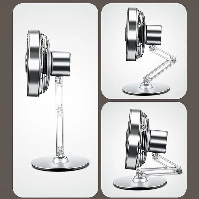 Alt view image 4 of 7 - USB Fan,USB Desk Fan 360 degreesRotatable Quiet Desktop Fan Three-Speed Suitable for Indoor Outdoor Use Small & Light