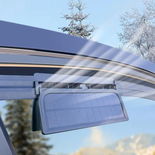 Alt view image 4 of 7 - Car Cooling Fan USB Charging Battery Solar Powered Cooling Systems with 3 Air Outlet Auto Front Rear Window Exhaust Fan