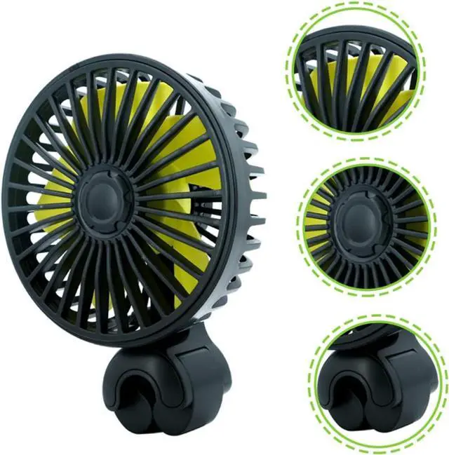 Alt view image 4 of 7 - ARTIBETTER 5pcs Car Fan Clip Electric Cooling Fan Air Circulation for Backseat Usb Powered Blade Design for Optimal Airflow for Travel and Outdoor Use