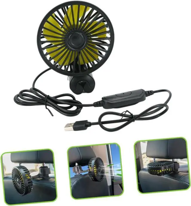Alt view image 7 of 7 - ARTIBETTER 5pcs Car Fan Clip Electric Cooling Fan Air Circulation for Backseat Usb Powered Blade Design for Optimal Airflow for Travel and Outdoor Use