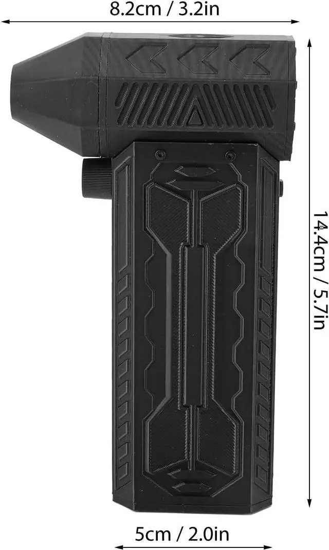 Alt view image 2 of 7 - Fan Dry Mini Blower USB Rechargeable Multifunction Low Noise 130000RPM Electric Air Duster Portable Mini Turbo Fan; (Black)