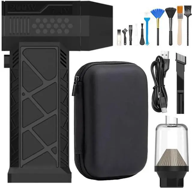 Main image of USB Rechargeable Mini Blower, 130000rpm High-Speed Turbo Fan, Multi-Function Portable Dust Collector, Computer Keyboard Cleaning Tool, Dual-Action Dust Suction and Blowing Equipment