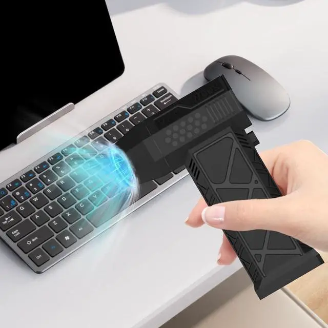 Alt view image 3 of 7 - USB Rechargeable Mini Blower, 130000rpm High-Speed Turbo Fan, Multi-Function Portable Dust Collector, Computer Keyboard Cleaning Tool, Dual-Action Dust Suction and Blowing Equipment