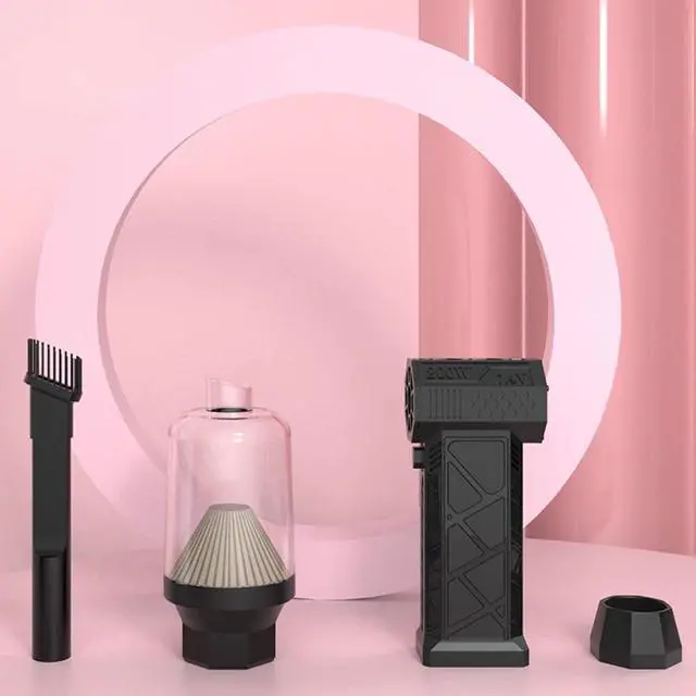 Alt view image 4 of 7 - USB Rechargeable Mini Blower, 130000rpm High-Speed Turbo Fan, Multi-Function Portable Dust Collector, Computer Keyboard Cleaning Tool, Dual-Action Dust Suction and Blowing Equipment