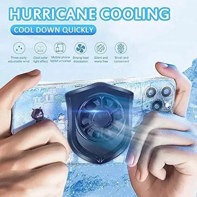Alt view image 3 of 4 - Universal Mobile Phone Heat Sink Suction Cup Radiator Physical Cooling Fan USB Rapid Cooler Phone Game Radiating