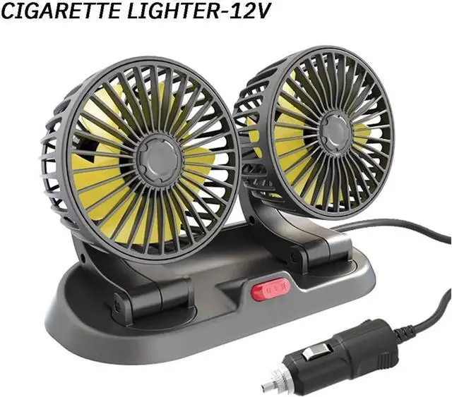Alt view image 3 of 7 - 5V 12V 24V Car Fan Cooling Dual Head Usb 2 Speeds Adjustable Auto Cooler Air Accessories Wind Regulation(5V)