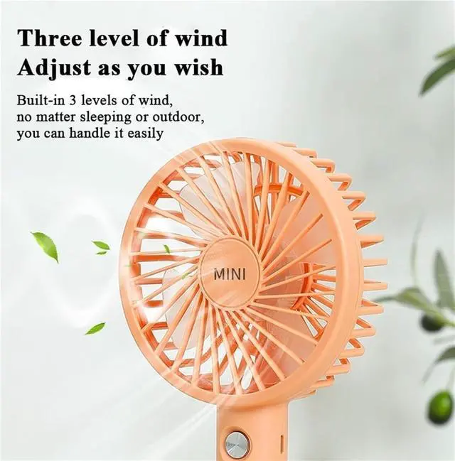 Alt view image 3 of 7 - USB Mini Fold Fan Rechargeable Electric Portable Hold Small Air Cooler Charging Household Electrical Appliances Desktop fan (Color : Green, Size : 1200mA)