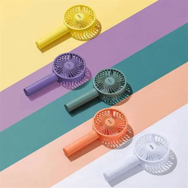 Alt view image 6 of 7 - USB Mini Fold Fan Rechargeable Electric Portable Hold Small Air Cooler Charging Household Electrical Appliances Desktop fan (Color : Green, Size : 1200mA)