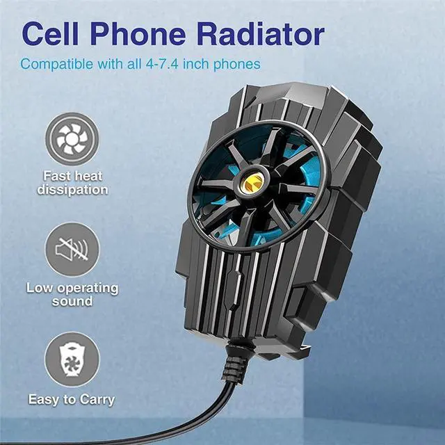 Alt view image 4 of 7 - Cooling Fan USB Powered Game Mobile Phone Cooler Cell Phone Radiator Cooling Tool
