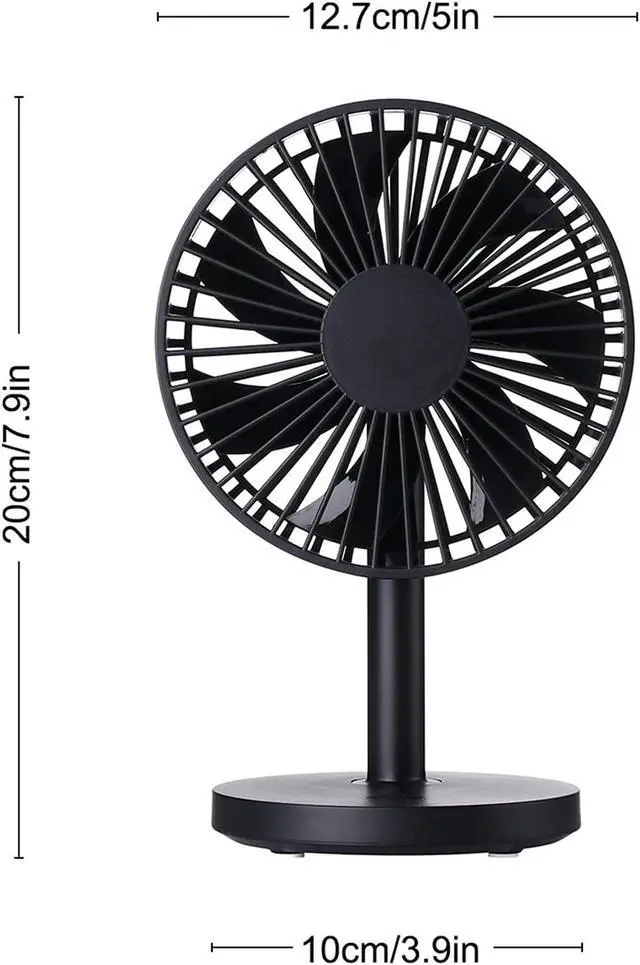 Alt view image 2 of 7 - USB Desktop Fan Household, Outdoor Portable Fan Office Household Enhancement 5 Fan Leaf Mobile Desktop Fan (Color : Black)