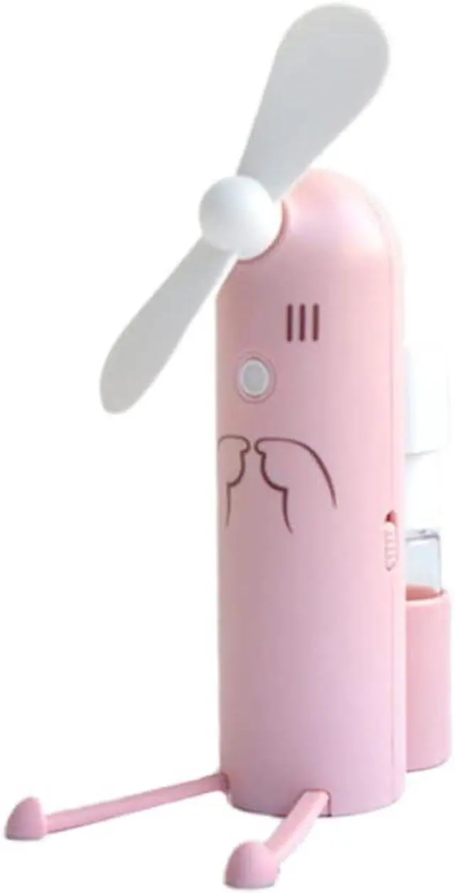 Main image of Hand Held Fans 1pc Shape Mini Fan Holder Cartoon Phone Spray Rechargeable Portable Water USB fan (Color : Green, Size : 12.5X10.3CM)