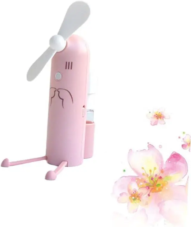 Alt view image 4 of 7 - Hand Held Fans 1pc Shape Mini Fan Holder Cartoon Phone Spray Rechargeable Portable Water USB fan (Color : Green, Size : 12.5X10.3CM)