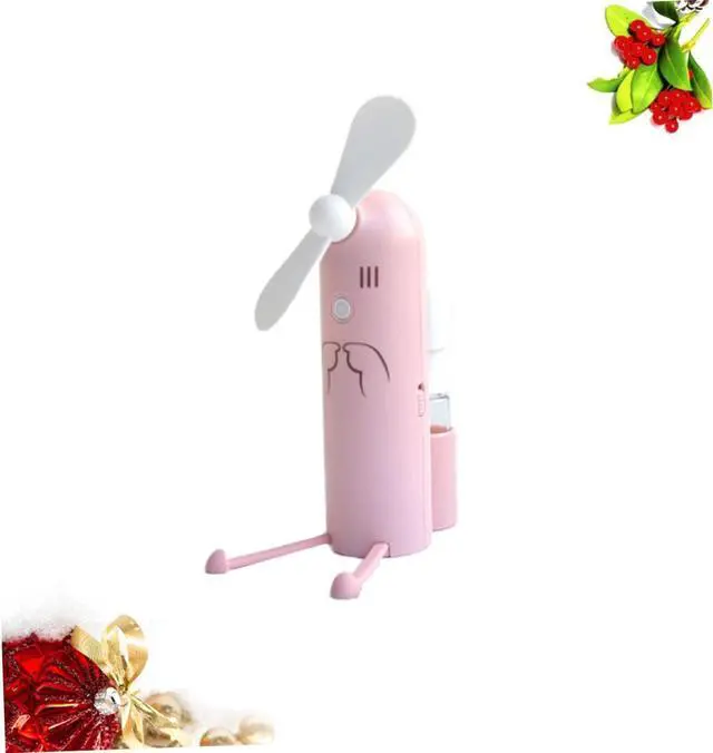 Alt view image 7 of 7 - Hand Held Fans 1pc Shape Mini Fan Holder Cartoon Phone Spray Rechargeable Portable Water USB fan (Color : Green, Size : 12.5X10.3CM)