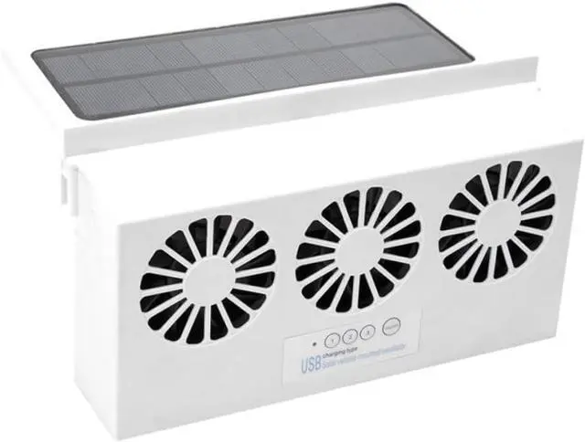 Main image of Solar Powered Car Ventilation Fan Usb Charging Exhaust Fan for Cars Trucks and Boats Compact Design for Airflow and Cooling for Use