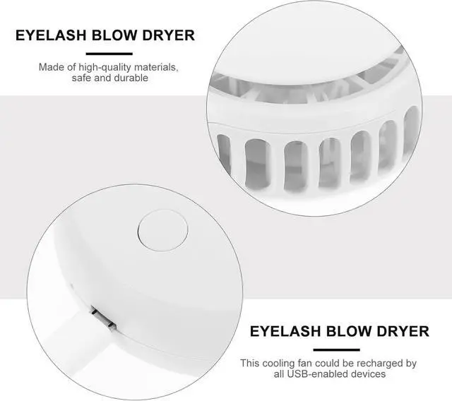 Alt view image 4 of 7 - DOITOOL 7pcs Usb Eyelash Grafting Dryer Fan Portable Cooling Lash Extensions Blower Multi-function Beauty Salon Supplies Lightweight Design for Quick Adhesion Comfort for Eyelash