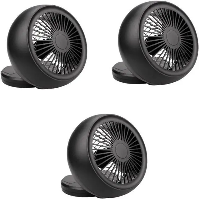 Main image of Uonlytech 3pcs USB Rechargeable Mini Fan for Home Desktop Cooling Fan Without Battery Portable for Summer for Offices and Travel Black