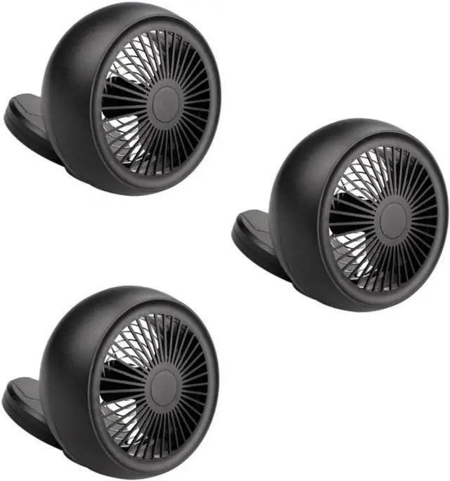 Main image of TEHAUX USB Rechargeable Mini Black Summer Cooling Fan USB Plug Play for Office Travel and Home Use Safe Flexible Blades for