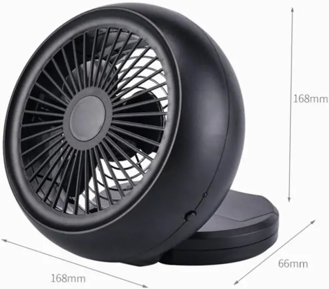 Alt view image 3 of 7 - TEHAUX USB Rechargeable Mini Black Summer Cooling Fan USB Plug Play for Office Travel and Home Use Safe Flexible Blades for