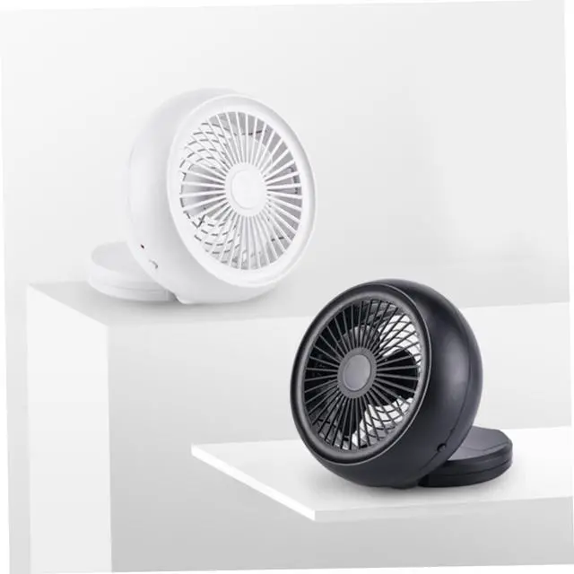 Alt view image 4 of 7 - TEHAUX USB Rechargeable Mini Black Summer Cooling Fan USB Plug Play for Office Travel and Home Use Safe Flexible Blades for