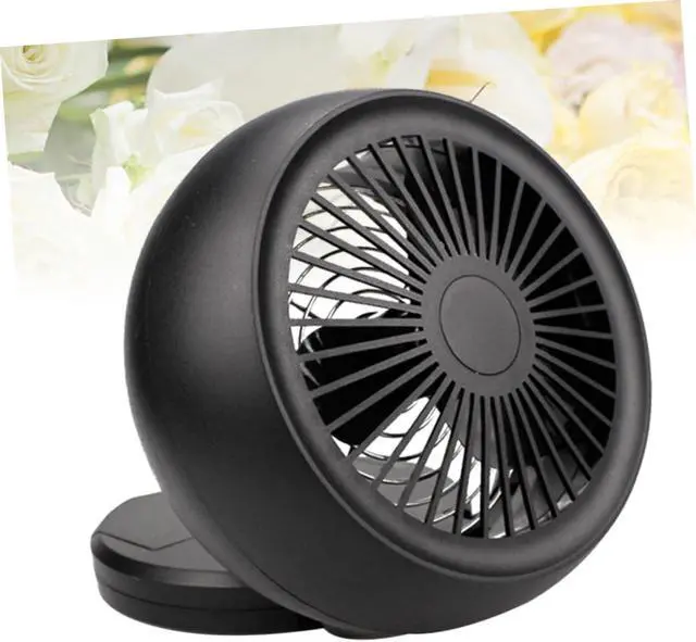 Alt view image 2 of 7 - TEHAUX USB Rechargeable Mini Black Summer Cooling Fan USB Plug Play for Office Travel and Home Use Safe Flexible Blades for