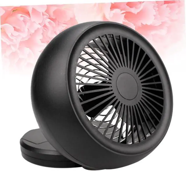 Alt view image 7 of 7 - TEHAUX USB Rechargeable Mini Black Summer Cooling Fan USB Plug Play for Office Travel and Home Use Safe Flexible Blades for