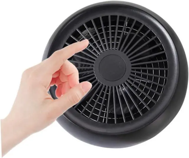 Alt view image 5 of 7 - TEHAUX USB Rechargeable Mini Black Summer Cooling Fan USB Plug Play for Office Travel and Home Use Safe Flexible Blades for