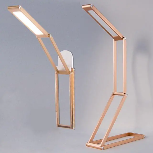 Alt view image 2 of 7 - Portable Foldable LED Multifunction Dimmable Lamp with USB Charging, Creative United of Wall lamp and Desk lamp (Gold) (Gold)