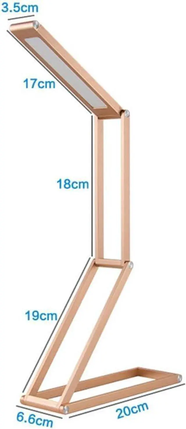 Alt view image 4 of 7 - Portable Foldable LED Multifunction Dimmable Lamp with USB Charging, Creative United of Wall lamp and Desk lamp (Gold) (Gold)