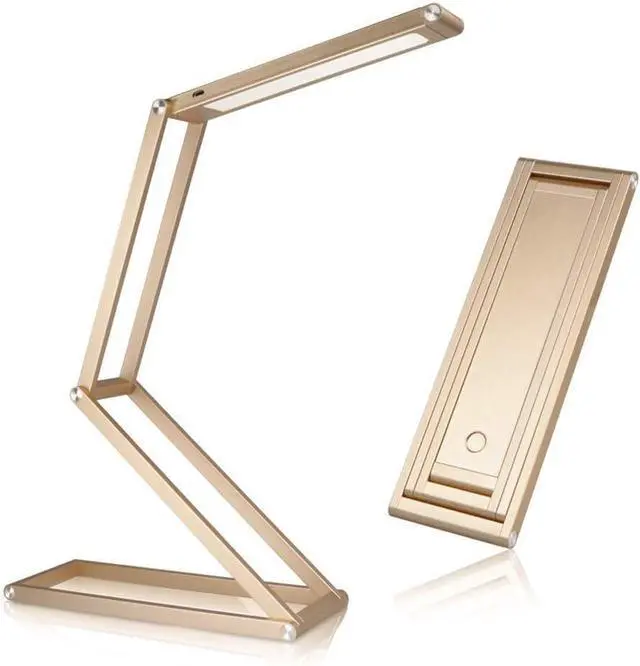 Alt view image 3 of 7 - Portable Foldable LED Multifunction Dimmable Lamp with USB Charging, Creative United of Wall lamp and Desk lamp (Gold) (Gold)