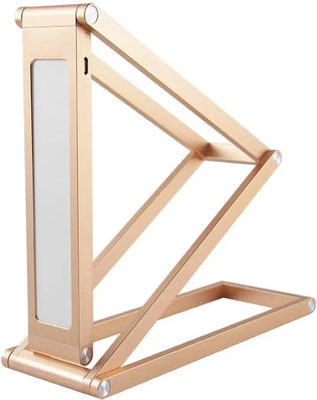 Alt view image 5 of 7 - Portable Foldable LED Multifunction Dimmable Lamp with USB Charging, Creative United of Wall lamp and Desk lamp (Gold) (Gold)