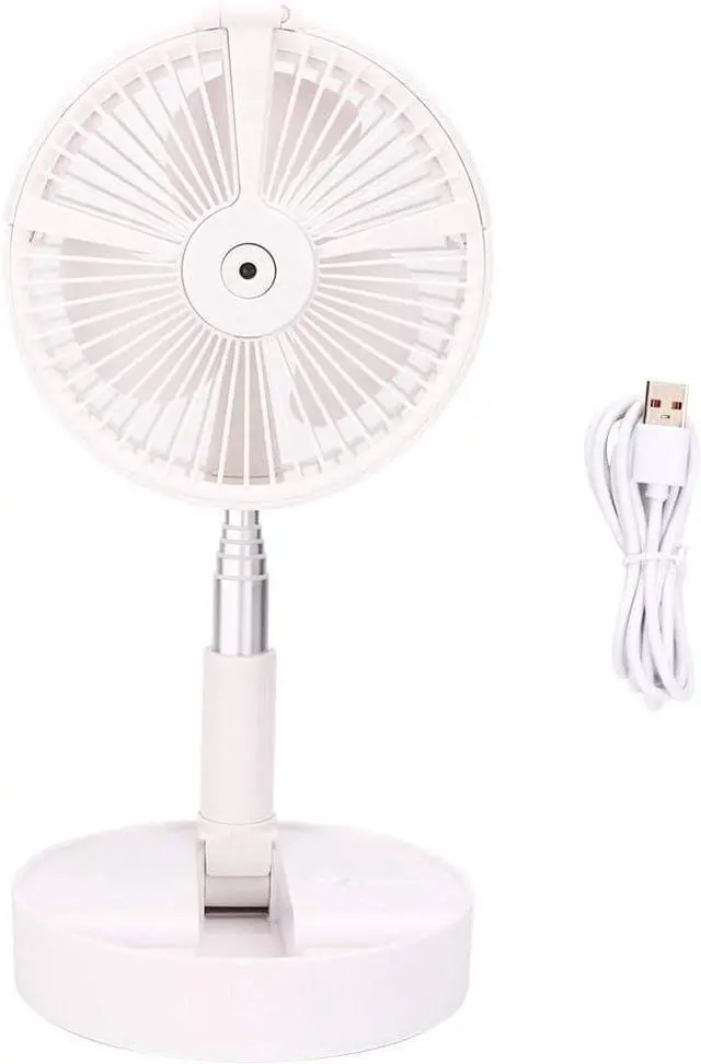 Main image of GOTOTOP Telescopic Desktop Fan, Folding Hydrating LED Fan USB Charging, Suitable for Desk or Floor with Atomizing Function, Portable USB Power