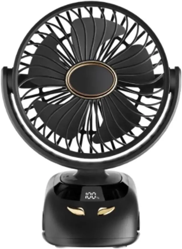 Main image of AJMIPO Clip Fan Usb Mini Portable Charging Small Fan Desktop Student Dormitory (Black,23 * 17 * 9cm)