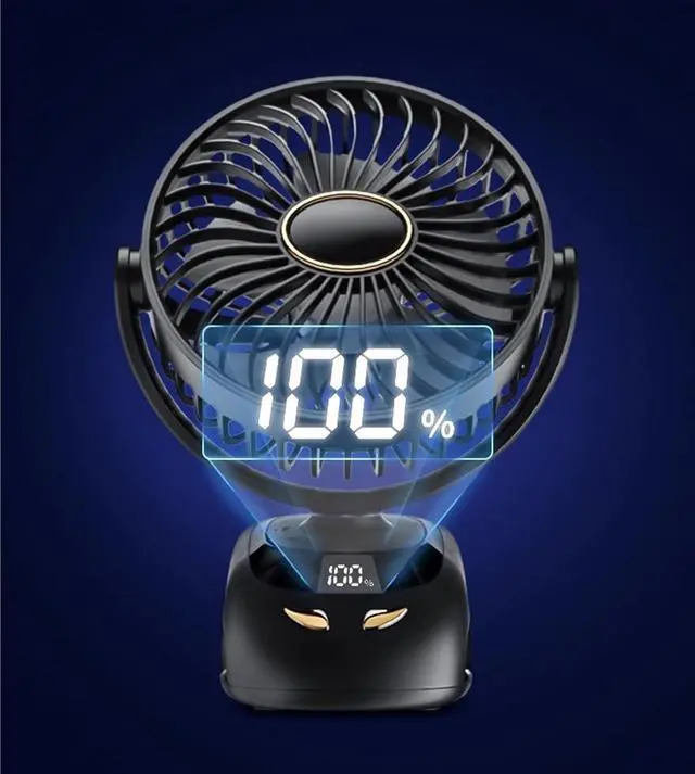 Alt view image 3 of 7 - AJMIPO Clip Fan Usb Mini Portable Charging Small Fan Desktop Student Dormitory (Black,23 * 17 * 9cm)