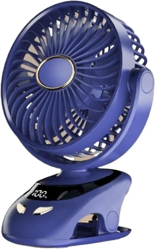 Main image of AJMIPO Clip Fan Usb Mini Portable Charging Small Fan Desktop Student Dormitory (Blue,23 * 17 * 9cm)