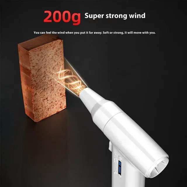 Alt view image 5 of 7 - Air Blower Adjustable Speed Handheld Fan 80000RPM Air Blower USB Rechargeable 3000mAh Cooling Fan Blower For Outdoor Use